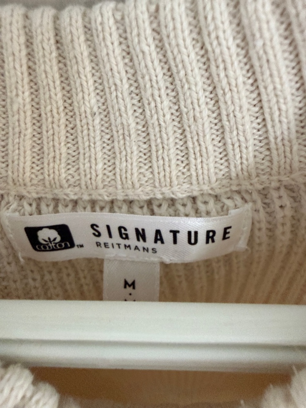 Reitmans Signature Cream Ribbed Knit Top - Picture 2 of 6
